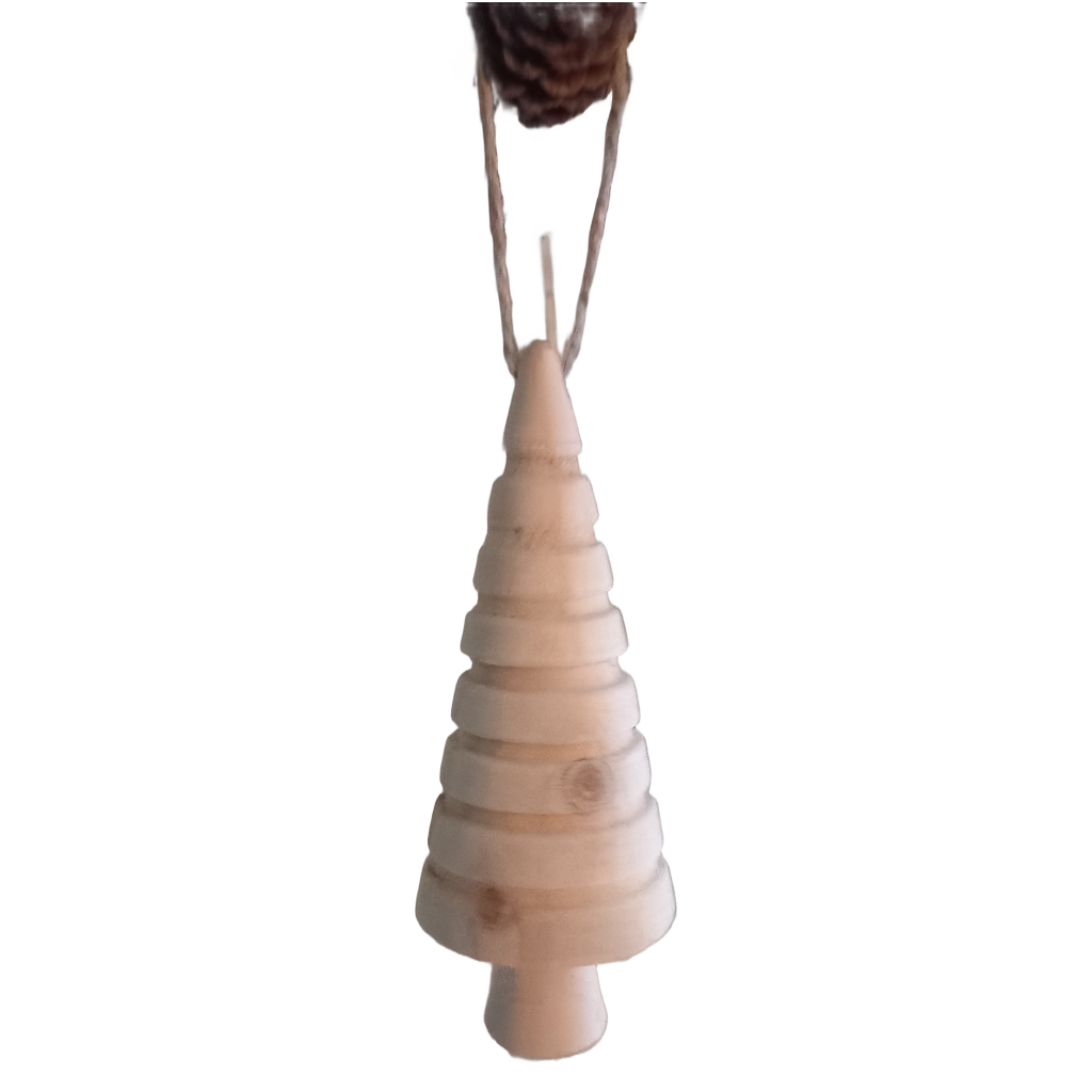 Juletræsophæng, rillet, natur