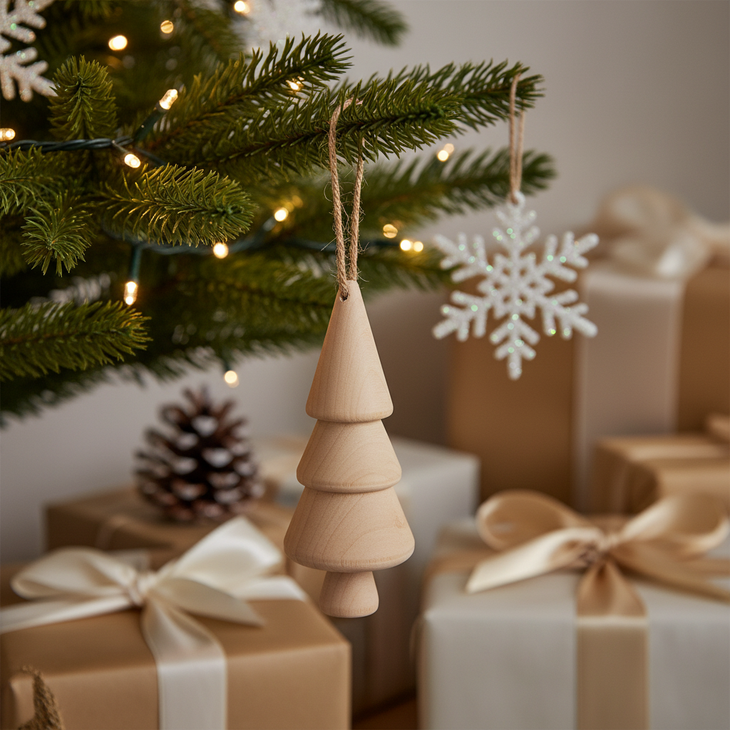 Juletræsophæng, glat,natur