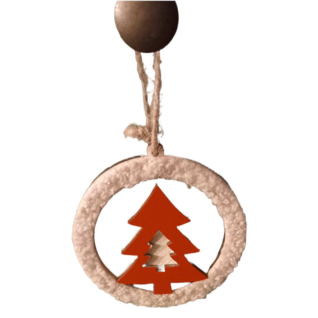 Juletræsophæng, ornament, lys med træ