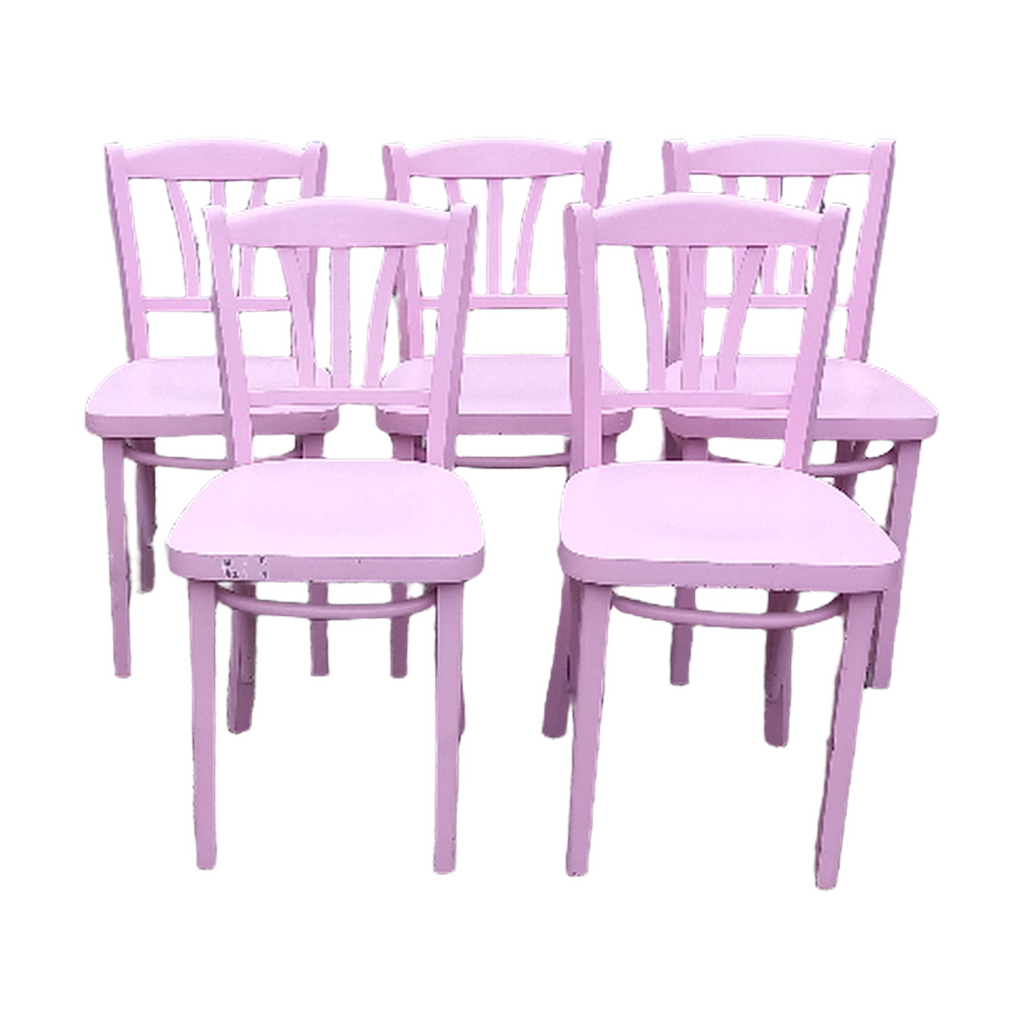 Café stol, lyserød