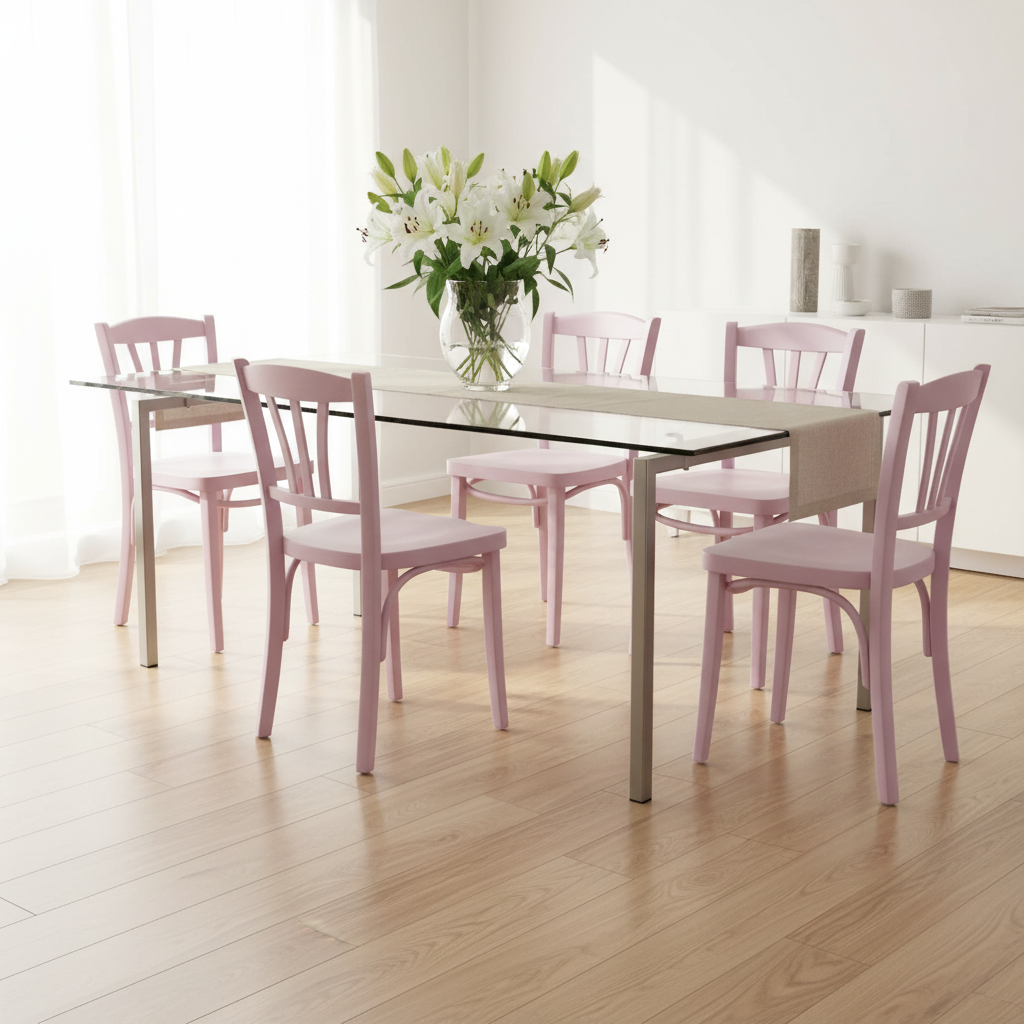 Café stol, lyserød