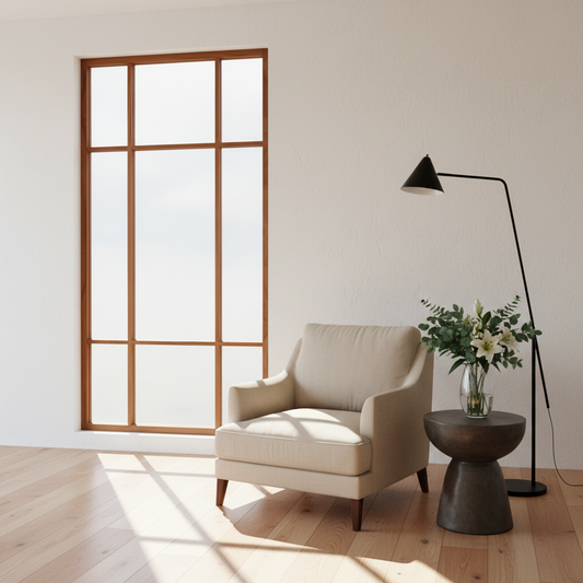 New Yorker Spejl, træ, stort