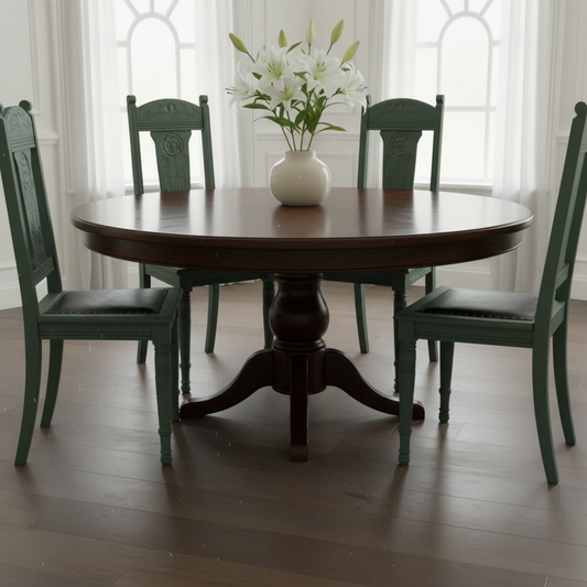 6 stk stole, støvet grønne