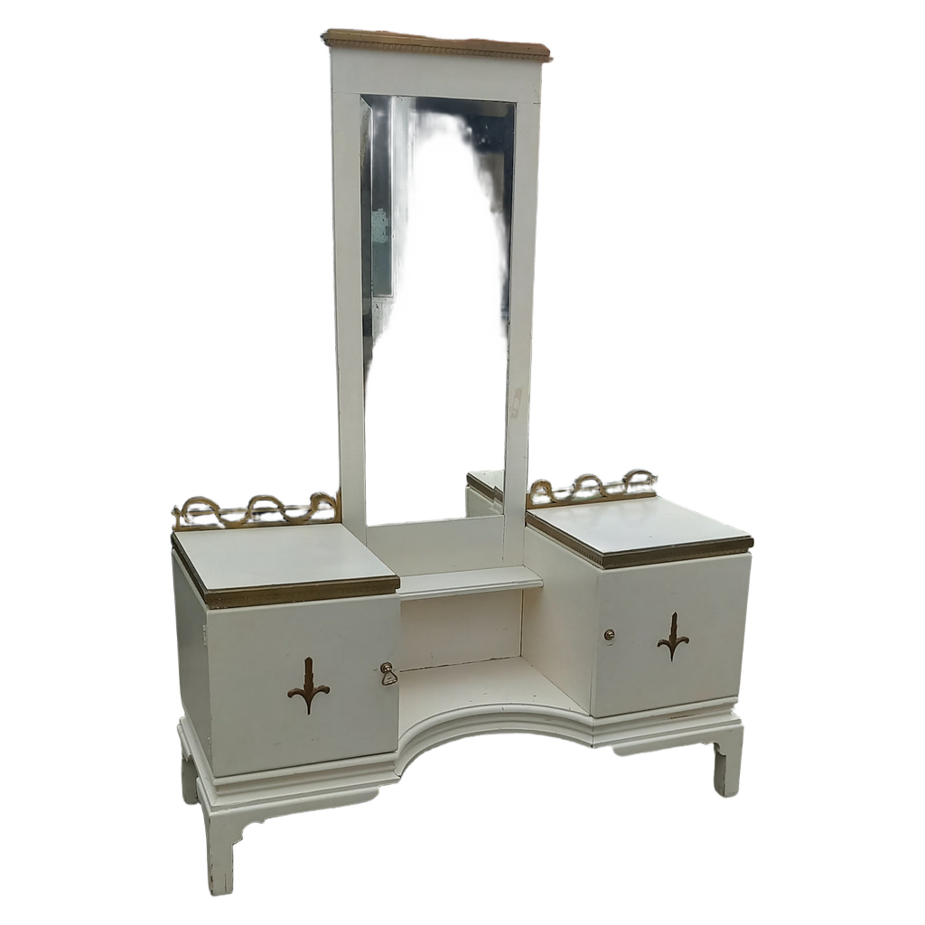 Toiletmøbel, cremefarvet
