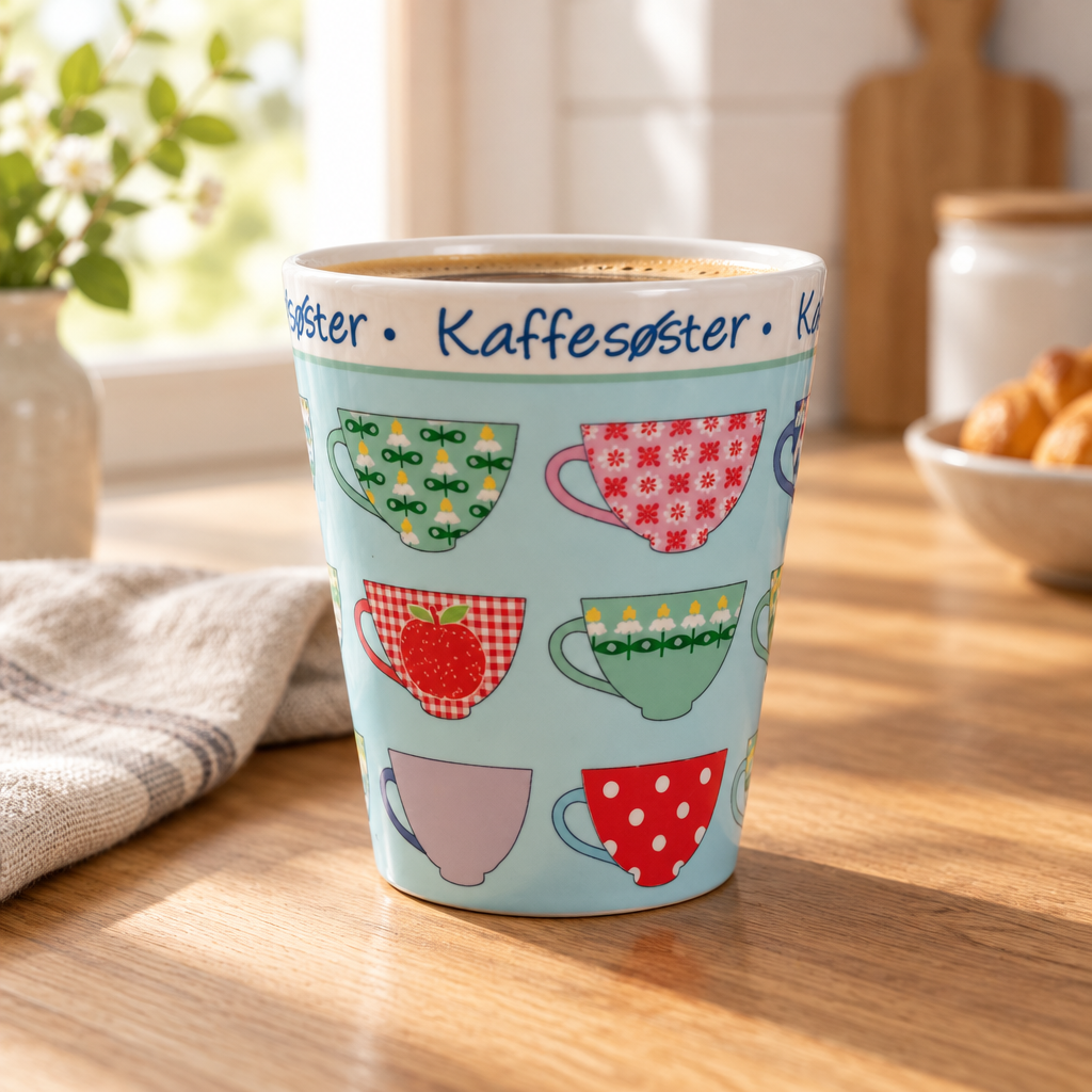 Kaffesøster – farverigt krus med charme