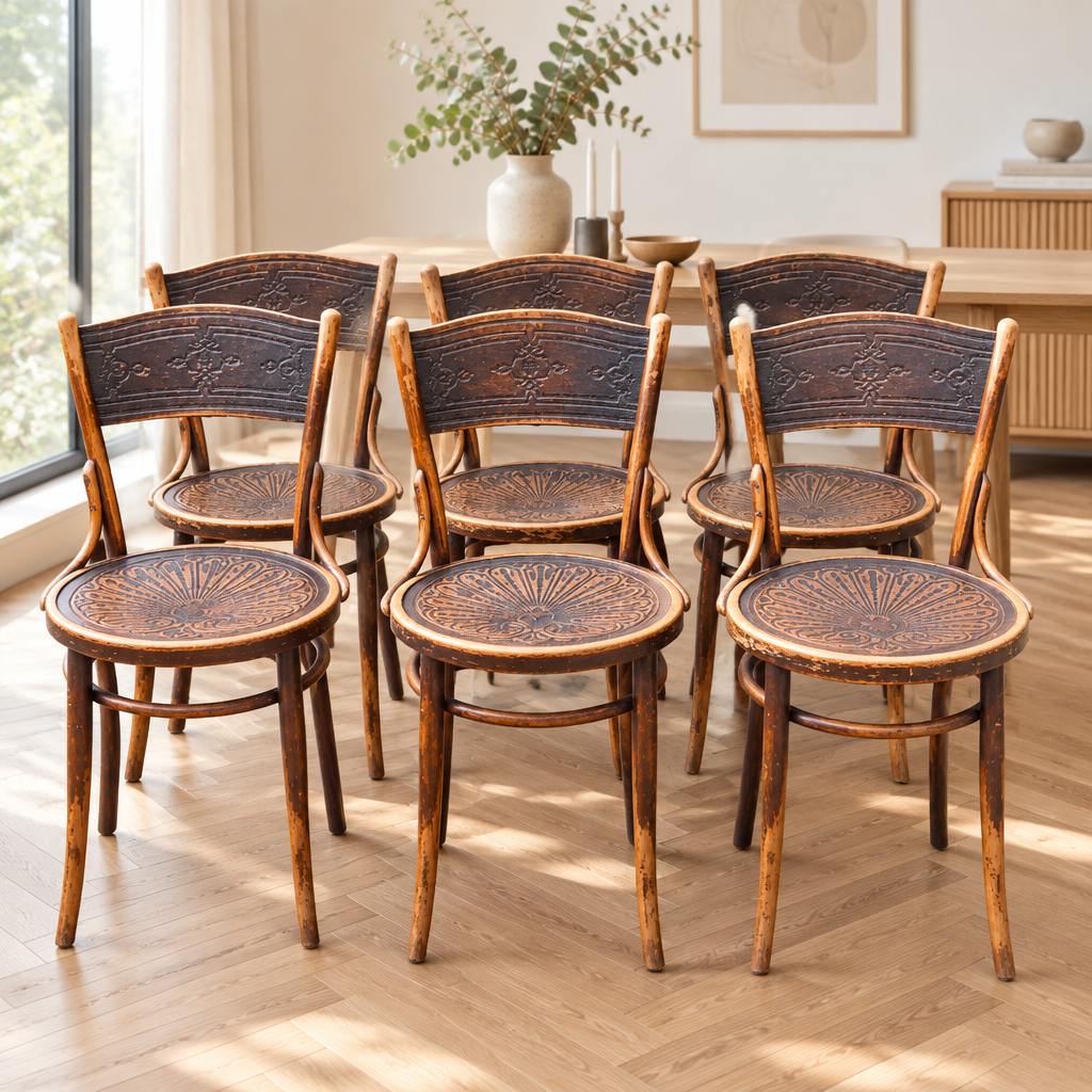 6 stk Thonet stole