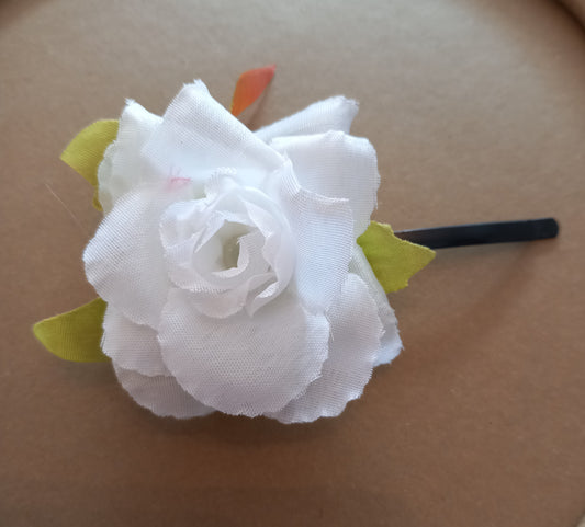 Hårnål, hvid blomst