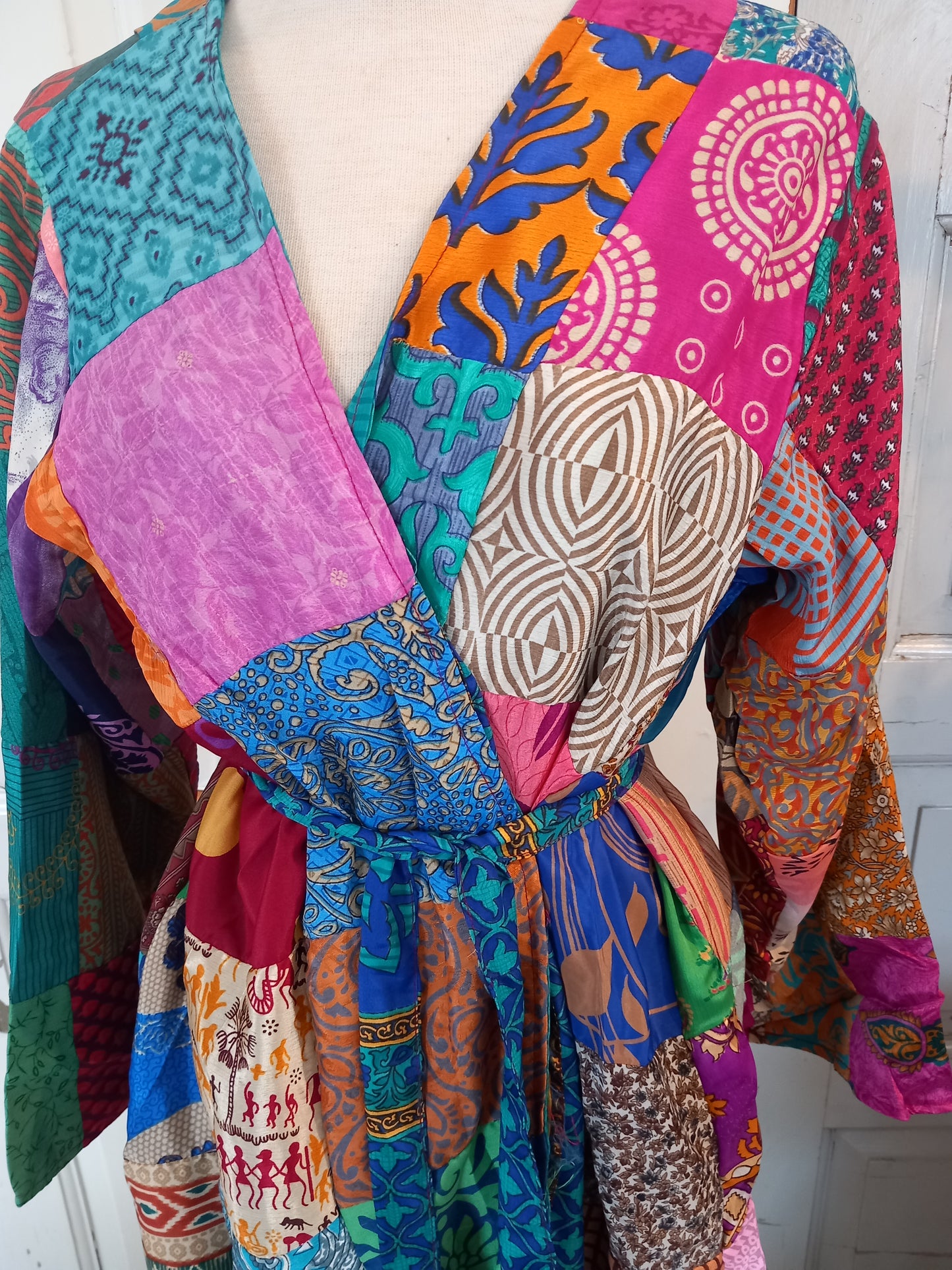 Kimono, vendbar, silke 4