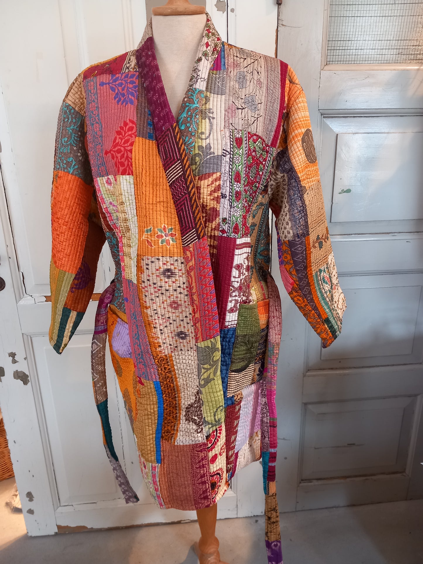 Kimono- patchwork jakke, multi quiled 2