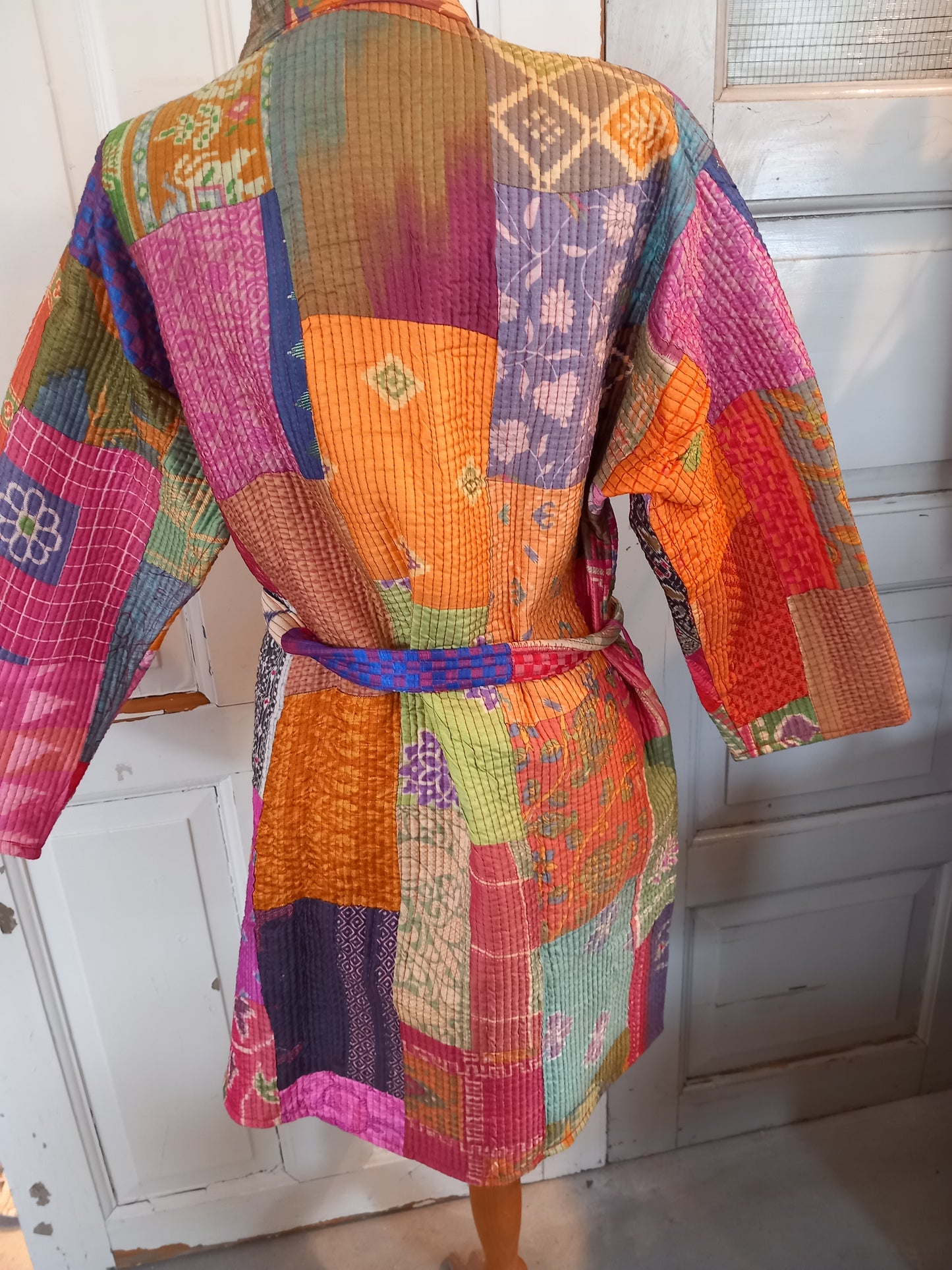 Kimono-patchwork jakke, multi, Quiled 3