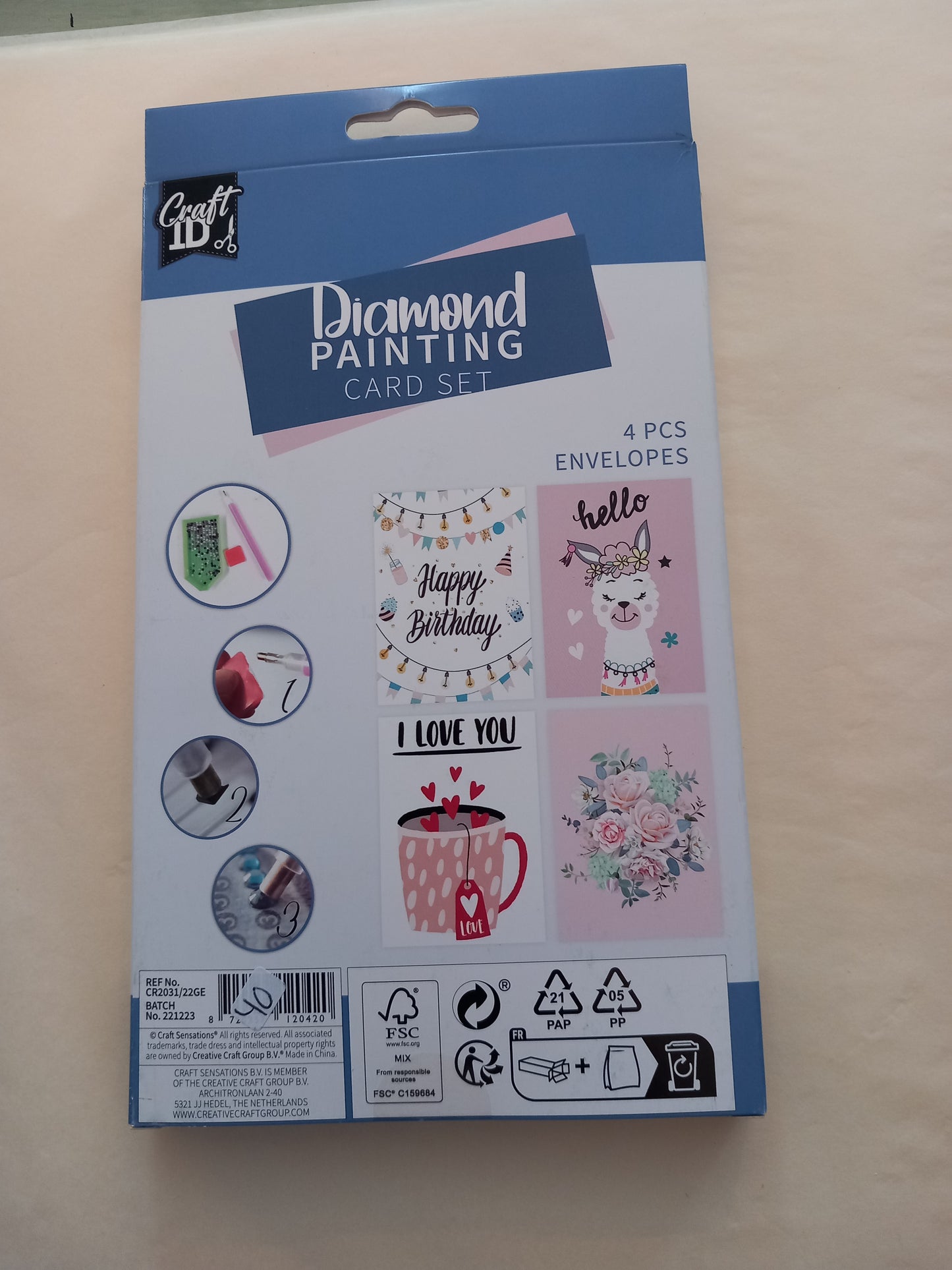 Diamond paint kort