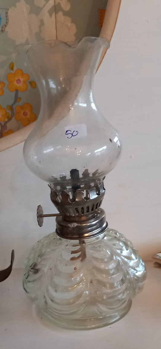 Petroliumslampe, glas