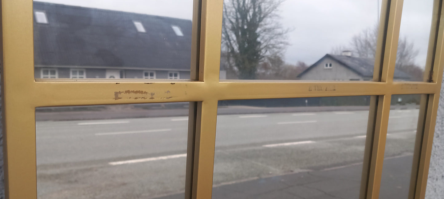 New york spejl, guld med bue