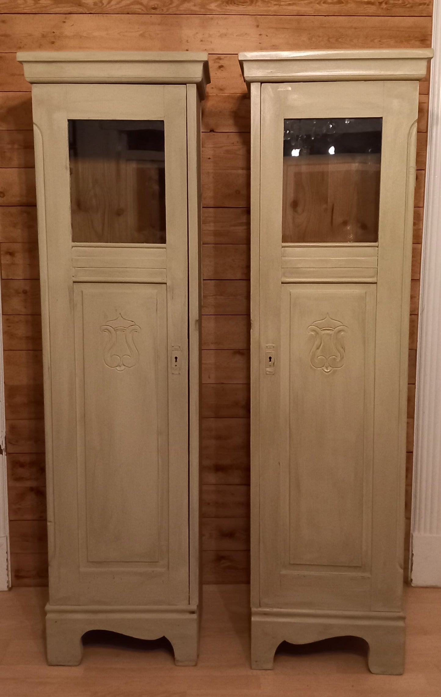 Højskab, højre eller venstre låget, antique green