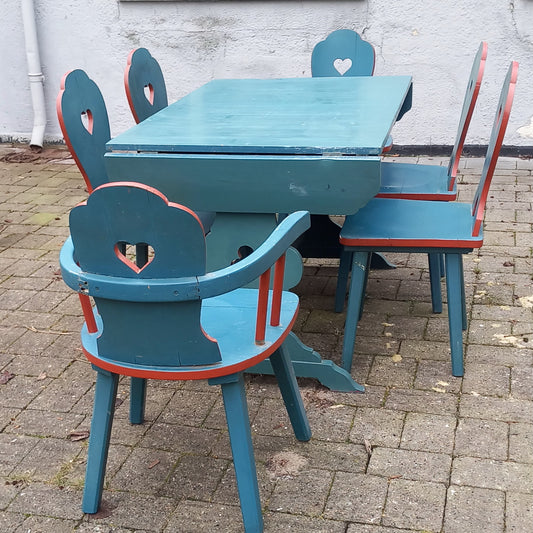 Klapbord med 6 stole