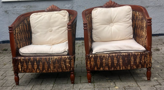 2 stk kurvestole med hynder