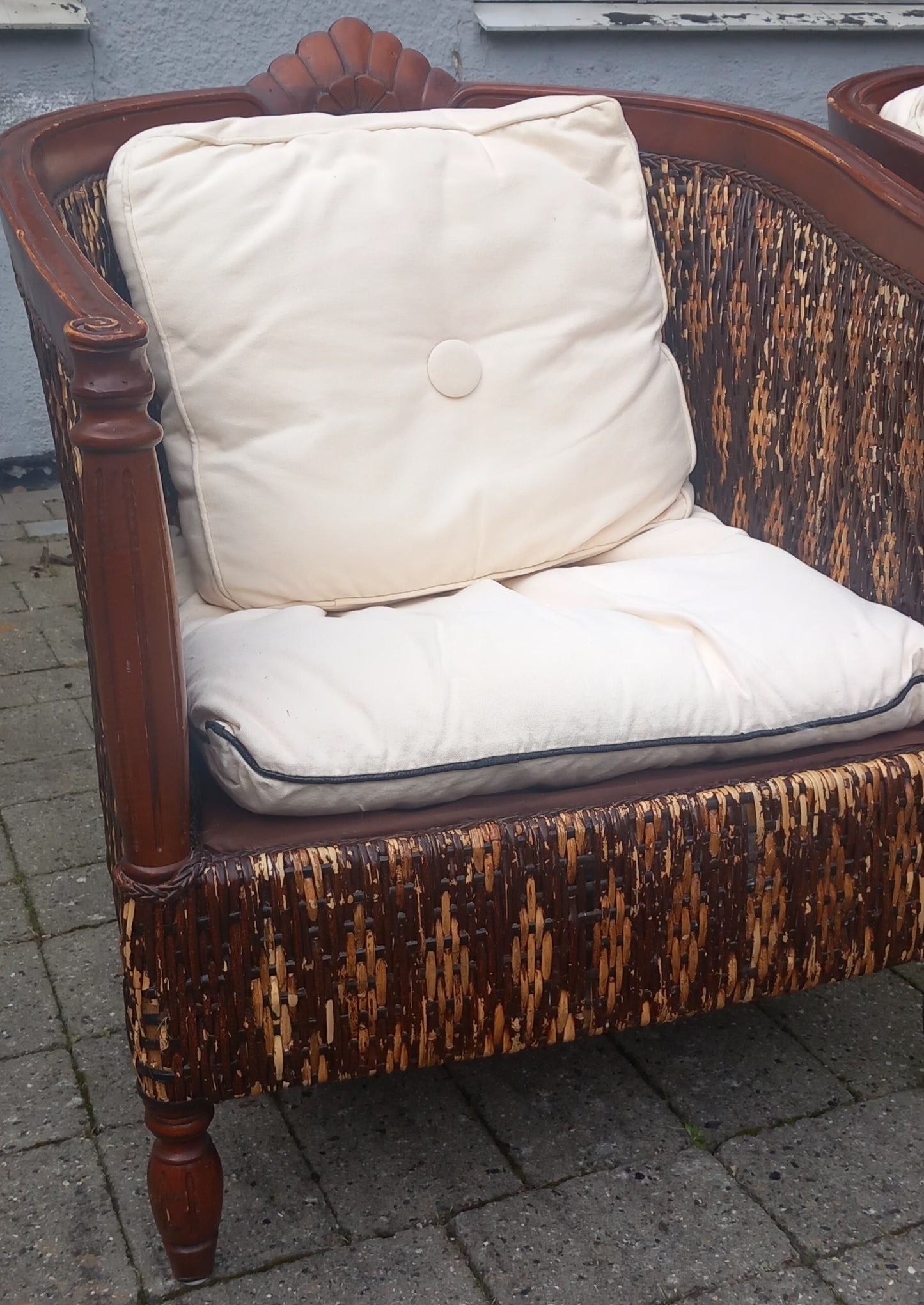2 stk kurvestole med hynder