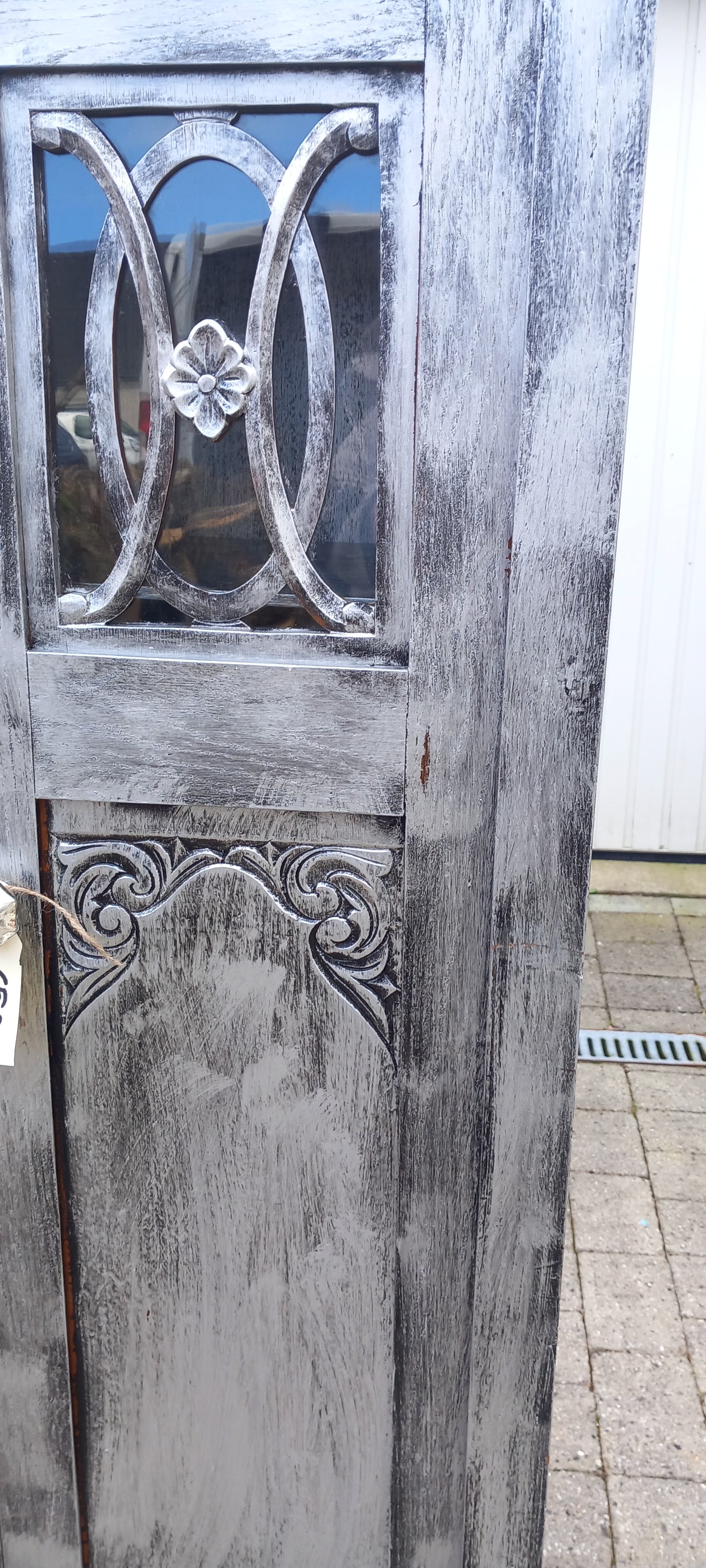 Højskab, sort/sølv