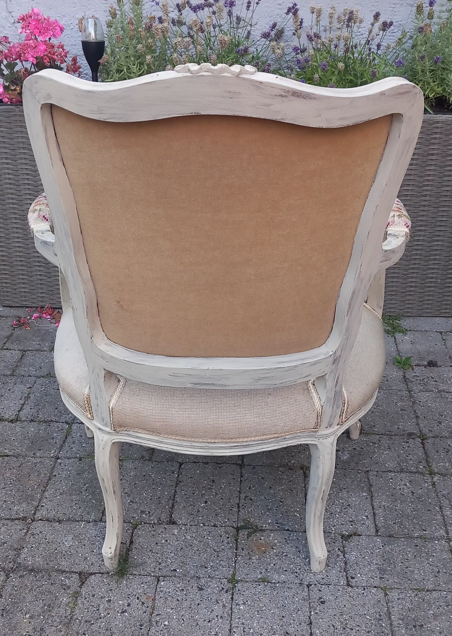 Rokoko stol, beige