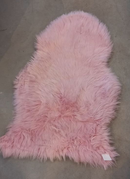 Blødt fakepels-skinds – 60 × 95 cm, Rosa