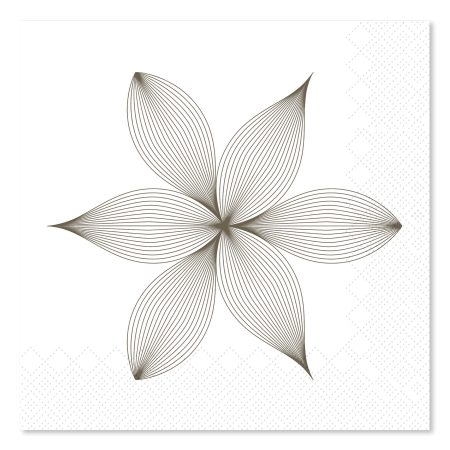 Serviet m. blade, fransk grå