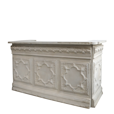 Vintage disk til butik inkl. 1 hylde, antique hvid