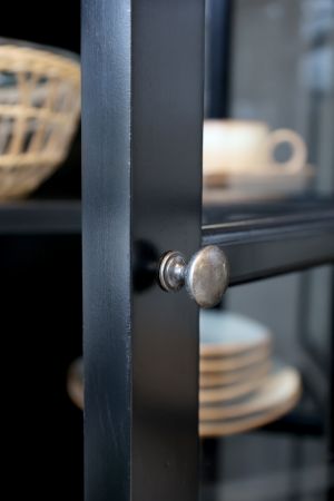 Marseille Vitrineskab m. 8 låger & hylder, sort