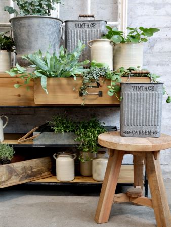 Anretterbord m. 2 skuffer og 2 hylder, natur