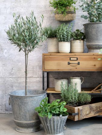 Anretterbord m. 2 skuffer og 2 hylder, natur