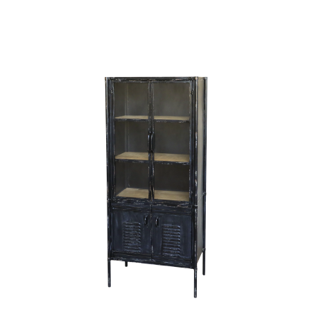 Vitrineskab m. glaslåger, antique sort