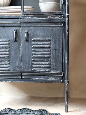 Vitrineskab m. glaslåger, antique sort