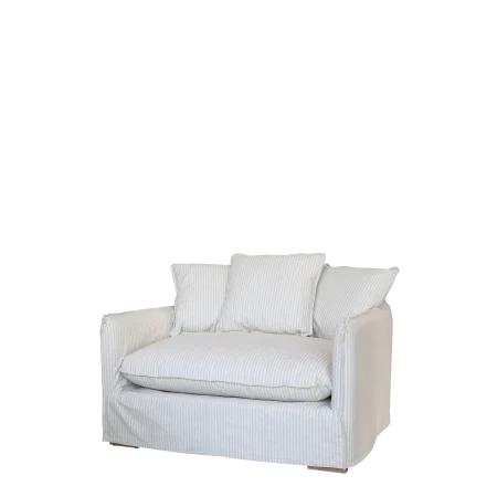 Malo Stol i hør m. 3 puder creme/latte