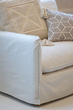 Malo Stol i hør m. 3 puder creme/latte