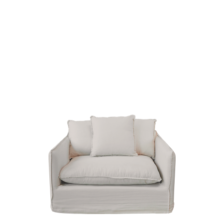 Malo Stol i hør m. 3 puder