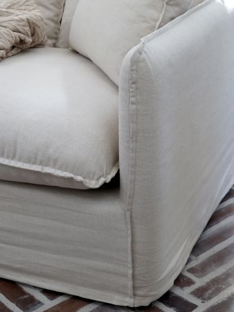 Malo Stol i hør m. 3 puder