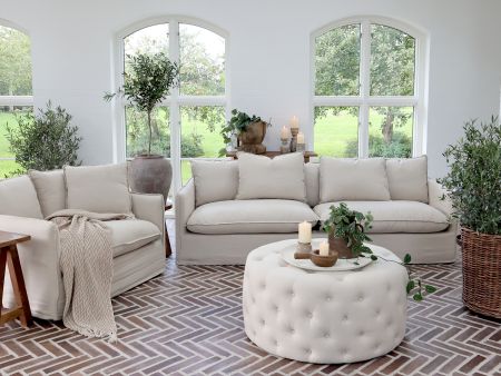 Malo Sofa i hør m. 5 puder