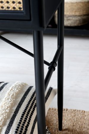 Skrivebord m. 3 skuffer, sort