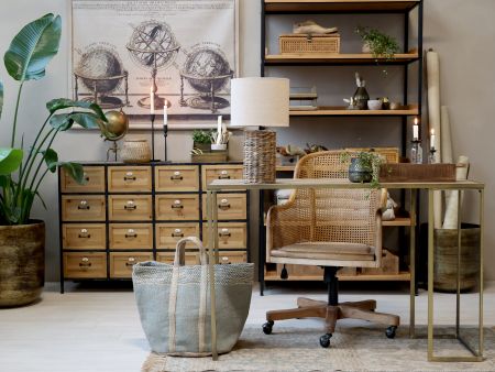 Kommode m. 16 skuffer, natur