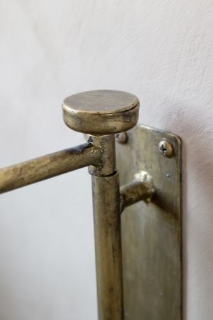 Bord til væg, antique messing, 2 stk