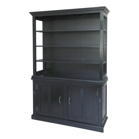 Marseille Reol m. 4 hylder og 2 låger, sort