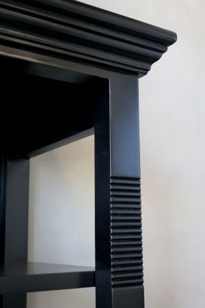 Marseille Reol m. 4 hylder og 2 låger, sort