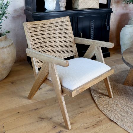 Loungestol m. stofsæde og fletryg, natur