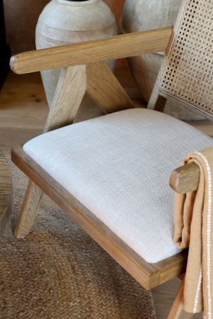 Loungestol m. stofsæde og fletryg, natur