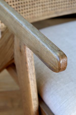 Loungestol m. stofsæde og fletryg, natur