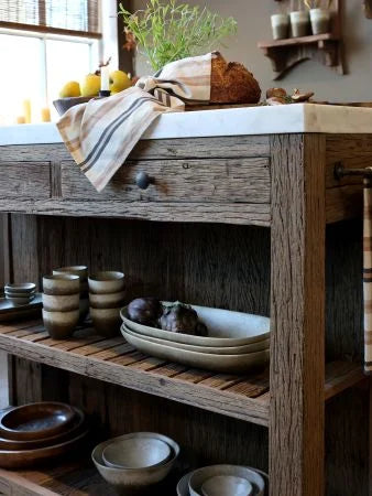 Grimaud Anretterbord m. marmorplade, natur