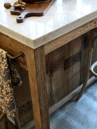 Grimaud Anretterbord m. marmorplade, natur