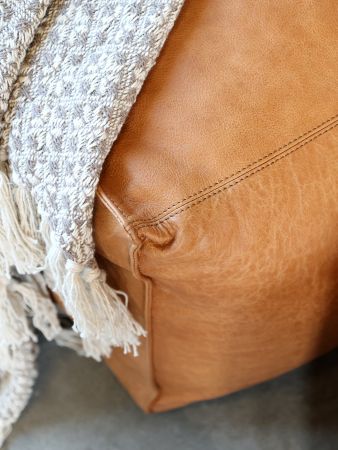 Loungestol i læder, cognac