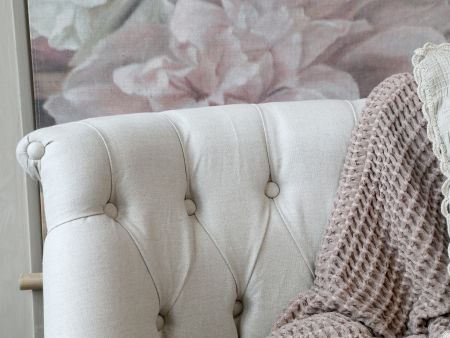 Fransk Sofa i hørstof 2. pers. Hør