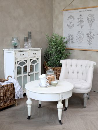 Fransk Lænestol i hørstof