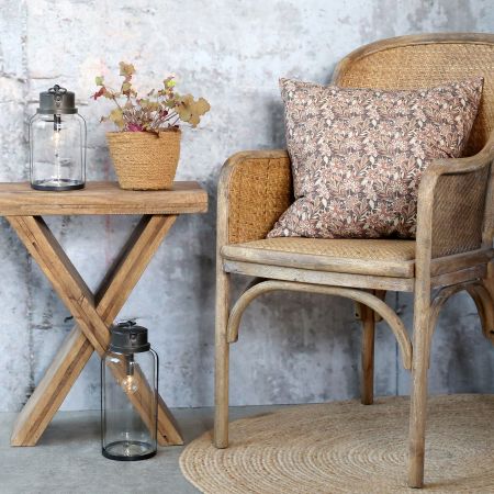 Gl. fransk Stol m. flet, natur